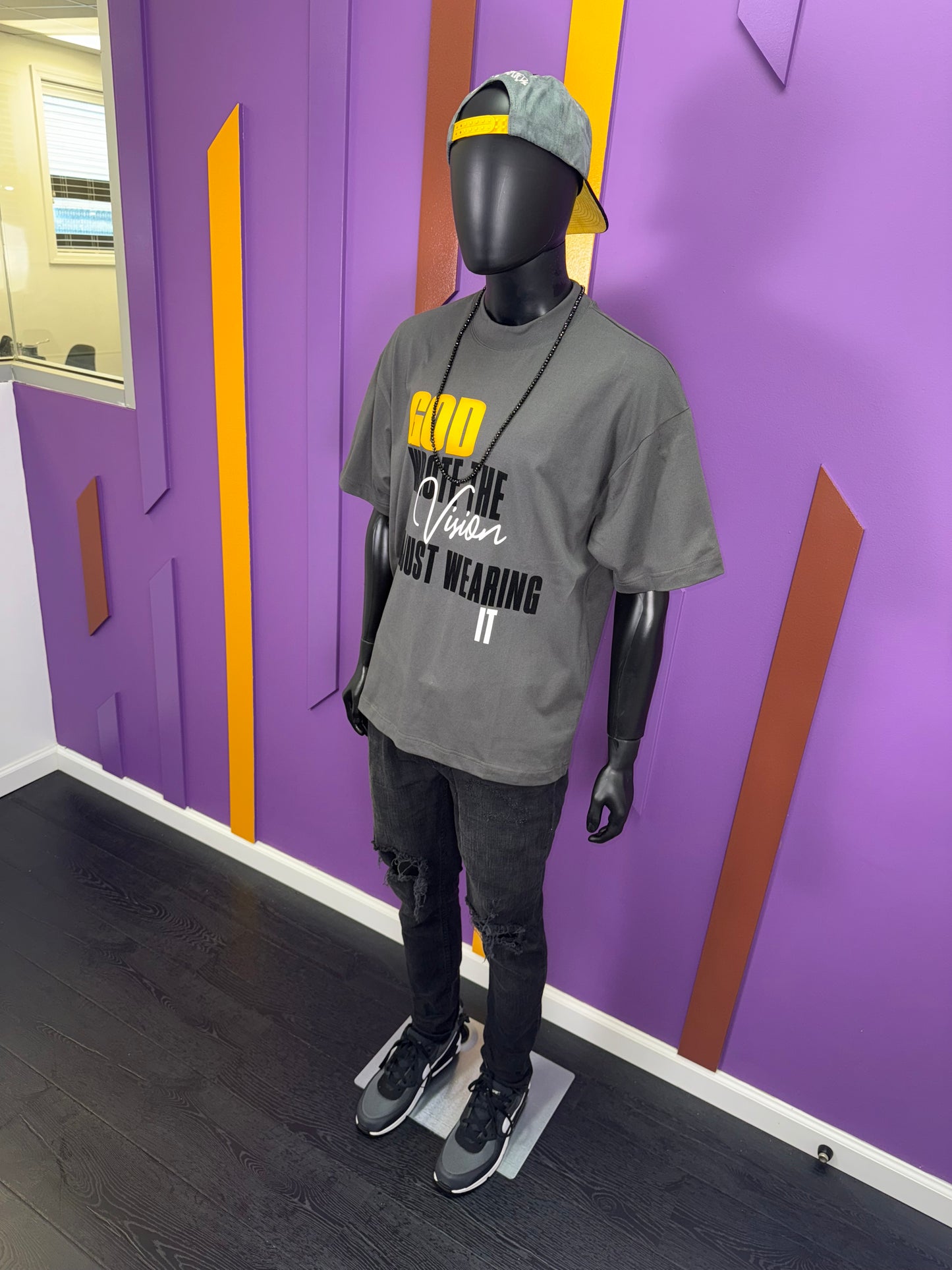 Heavy Weight Mock Neck Statement Tee