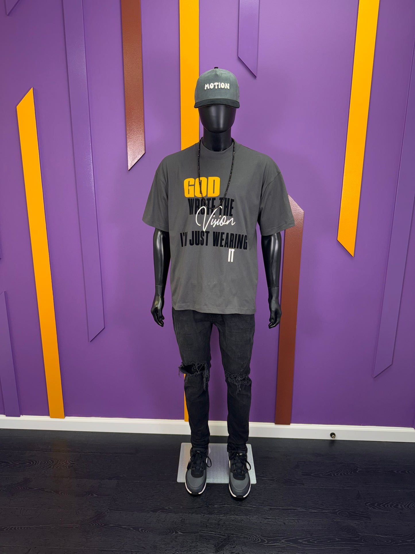 Heavy Weight Mock Neck Statement Tee