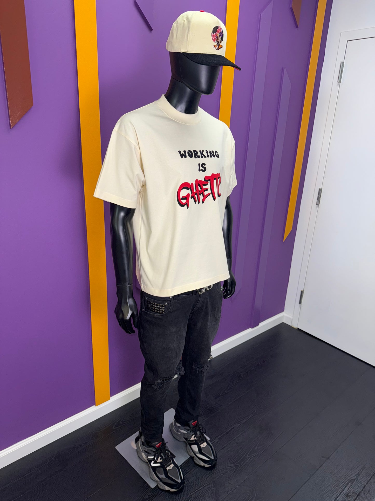 Working Is Ghetto Statement Tee