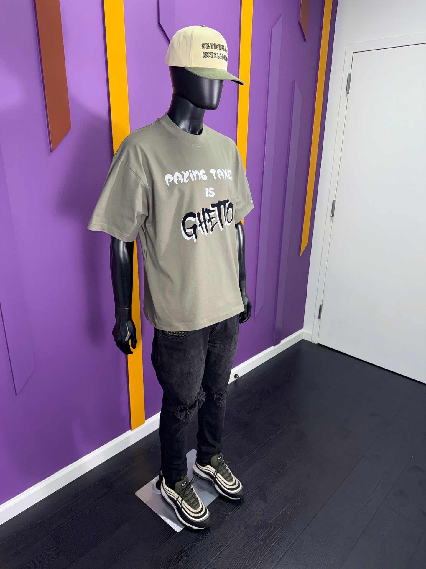 Heavy Weight Mock Neck Statement Tee