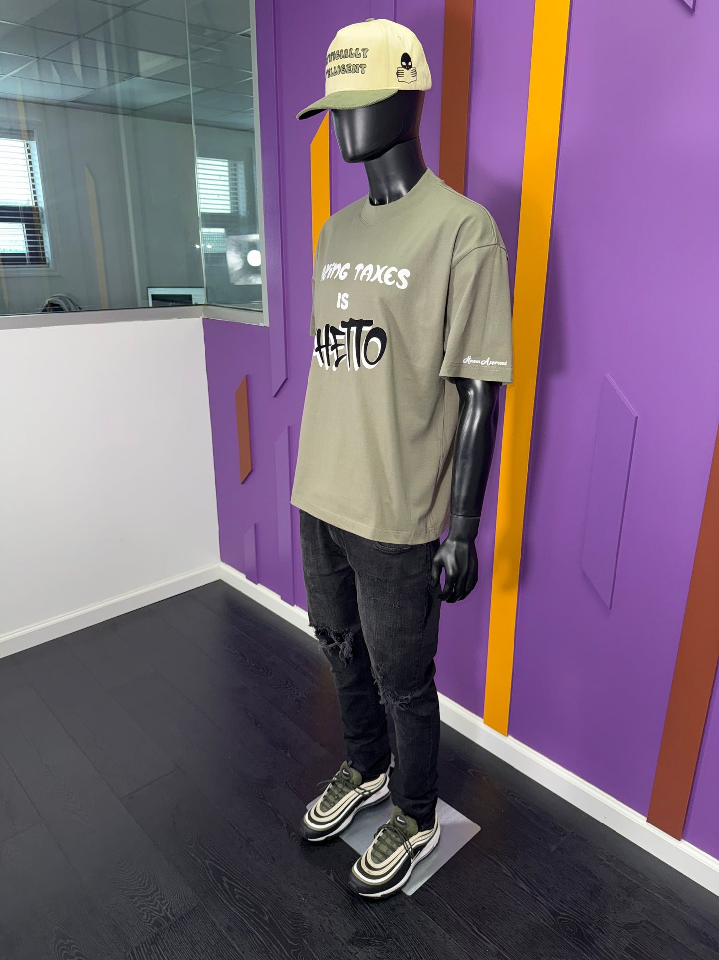 Heavy Weight Mock Neck Statement Tee