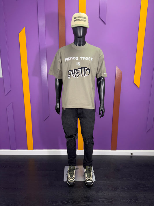 Heavy Weight Mock Neck Statement Tee